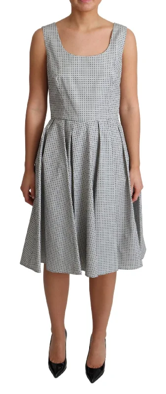 Dolce & Gabbana Chic Polka Dotted Sleeveless A-Line Women's Dress
