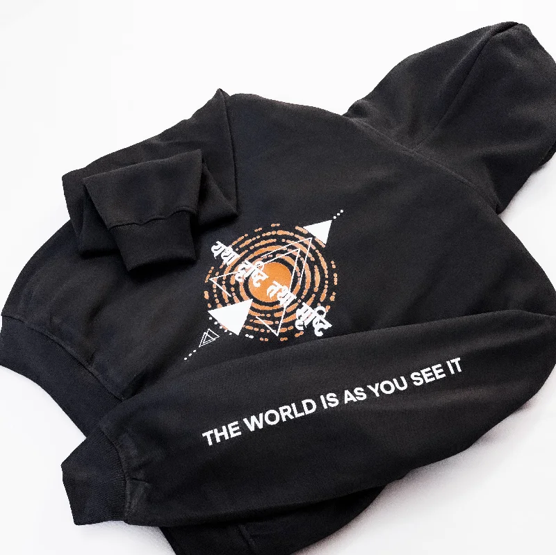 Dhrishti Black Hoodie - Women Hoodie with Drop Shoulder Relaxed Streetwear