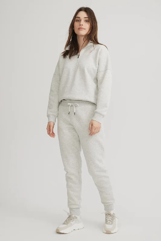FOSFO Women's Recycled 1/2 Zip Sweatshirt - AK60006 Hoodie with Ribbed Hem Stretchable Secure