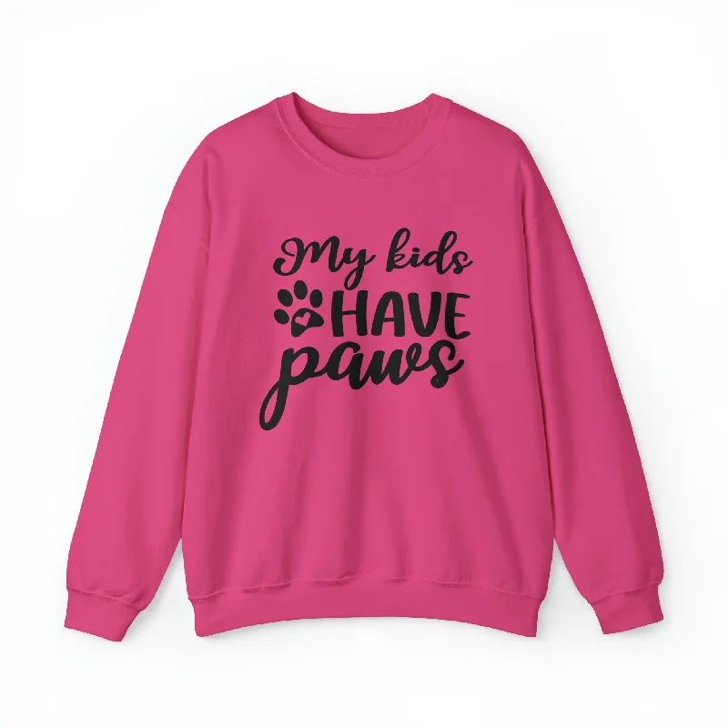 My Kids Have Paws Crewneck Sweatshirt Hoodie with Reflective Safety Nightwear
