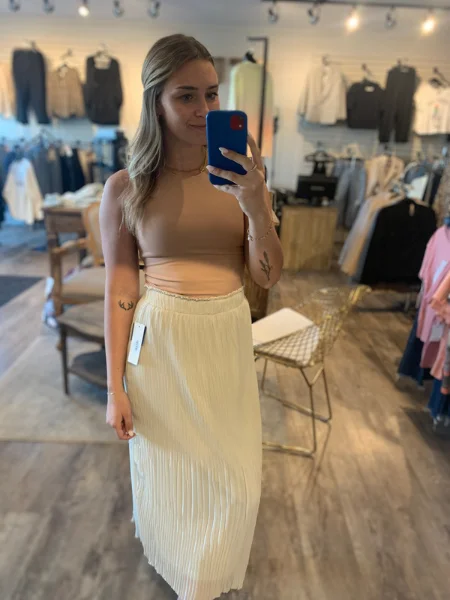 RD Style Pamela Release Pleat Skirt chiffon skirt airy
