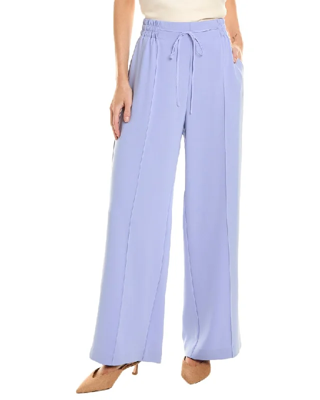 Oscar de la Renta Tie Waist Silk-Blend Pant Comfortable Jogging Pants