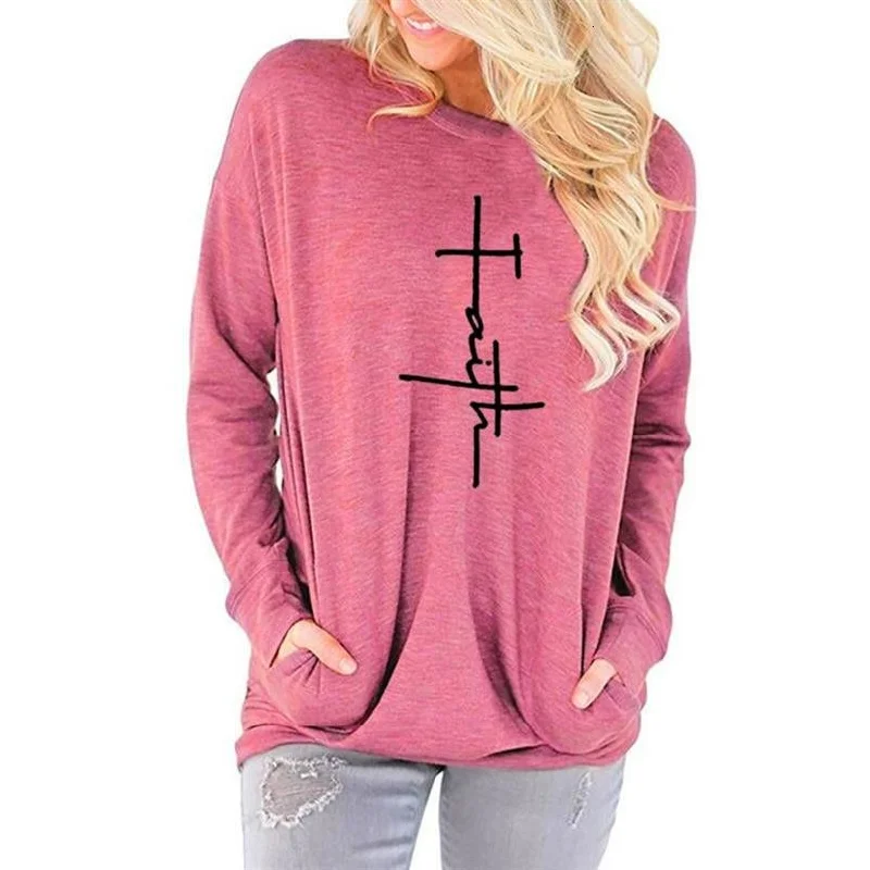 Long Sleeve Pocket Hoodies For Women Faith Letters Print s Kawaii Casual Cotton Hoodies Girls Harajuku Hoodie with Neon Bright Vibrant Long Sleeve Pocket Hoodies For Women Faith Letters Print s Kawaii Casual Cotton Hoodies Girls Harajuku Hoodie with Neon Bright Vibrant