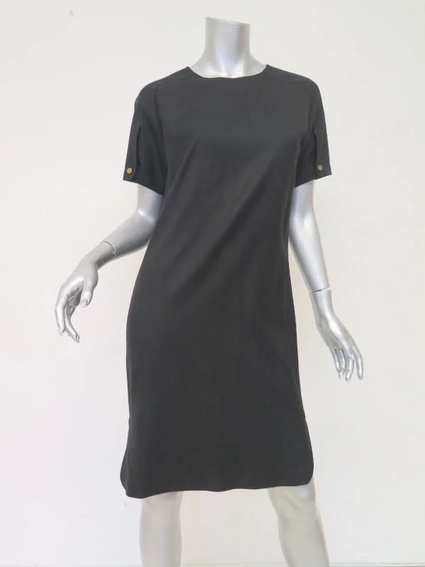 Derek Lam Women's Dress: Black 100% Wool Size 4, Pre-owned