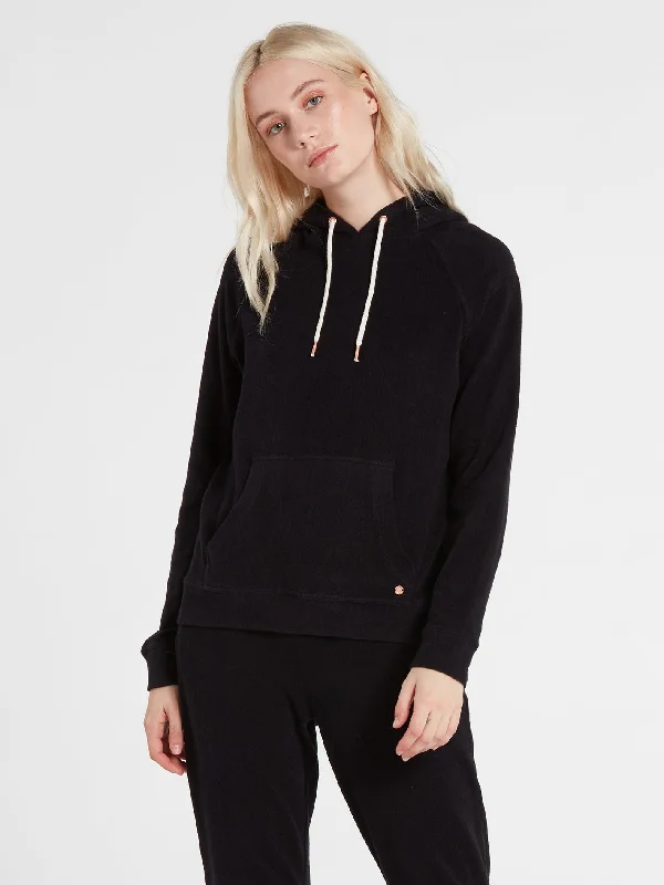 Lived in Lounge Hoodie - Black Hoodie Crop Top Short Trendy