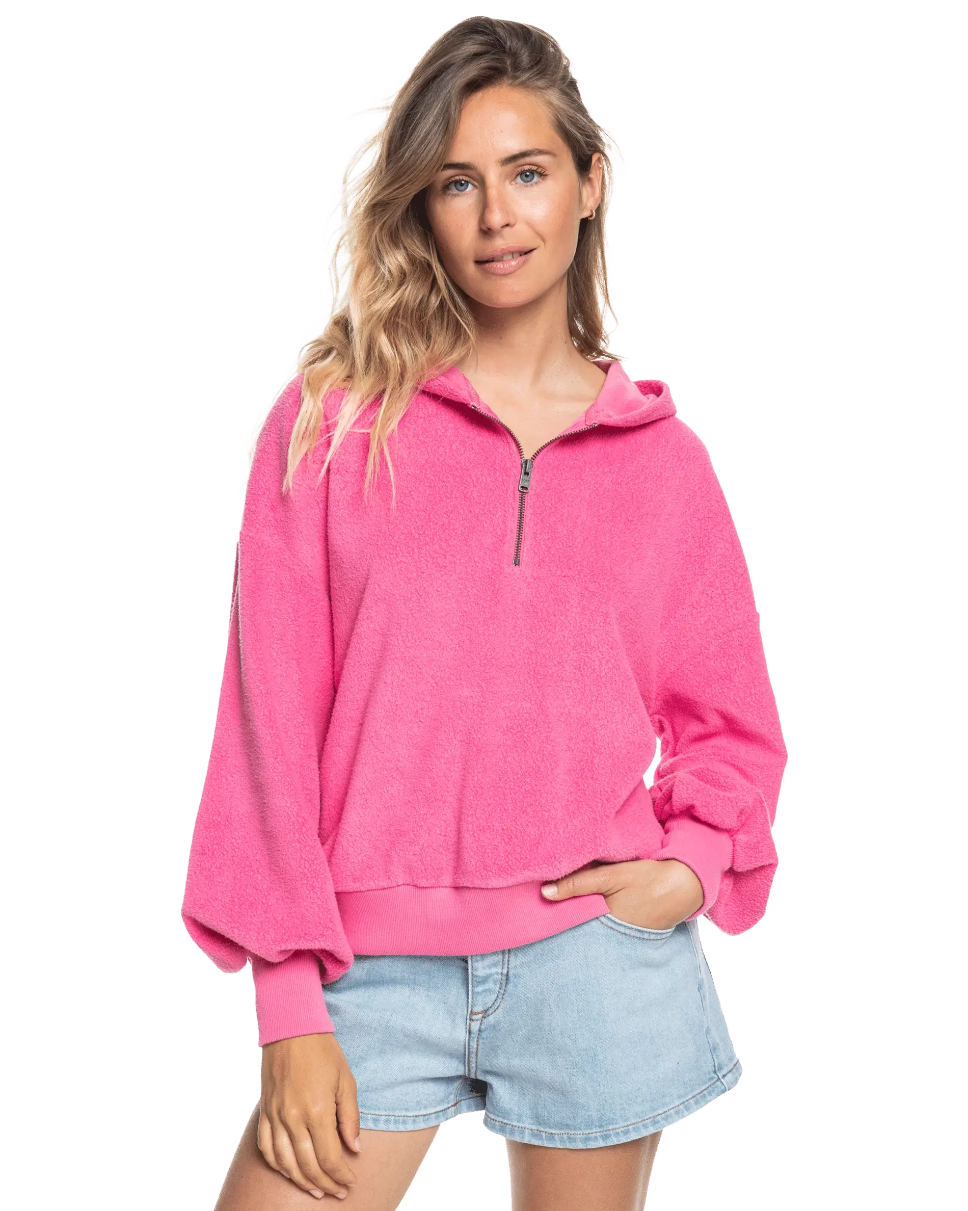 Time Will Tell Hoodie in Pink Guava Hoodie Crop Top Short Trendy