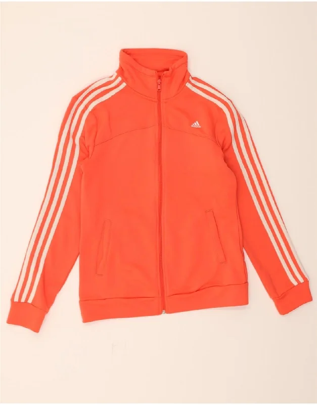 ADIDAS Womens Climalite Tracksuit Top Jacket UK 8/10 Small Orange Cotton Fleece Jacket Down Jacket Parka