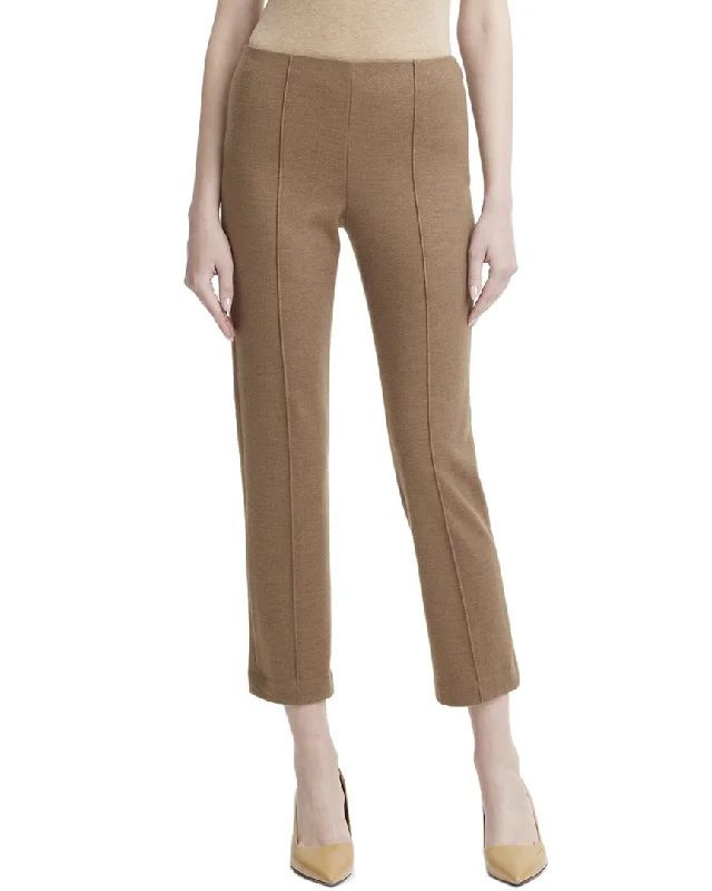 Vince Mid-Rise Wool-Blend Pant Modern Stretch Trousers