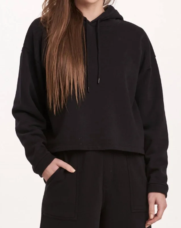Paxton Hoodie In Black Hoodie with Embroidery Detailed Premium