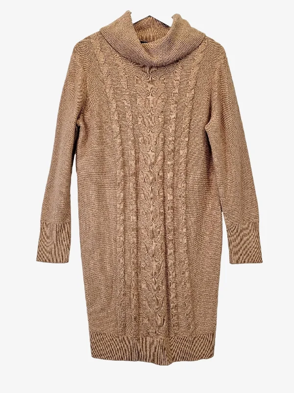 Banana Republic Cosy Cinnamon Latte Sweater Dress Size S Anti-Pilling Anti-Shrink Durable