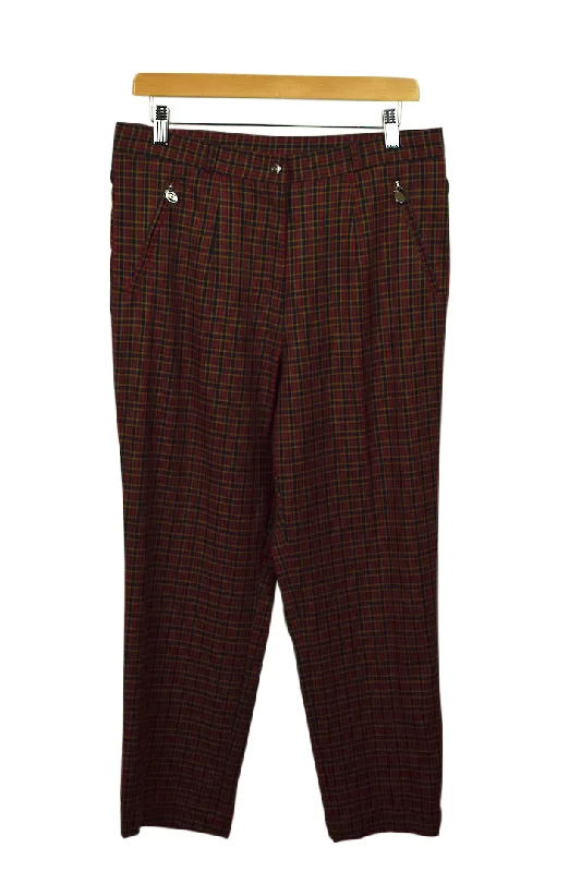 Reworked Checkered Pants Soft Wool Pants