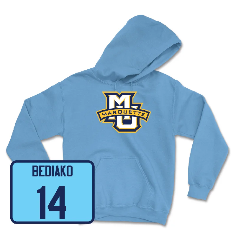 Championship Blue Women's Basketball Marquette Hoodie  - Jada Bediako Hoodie with Fur Luxurious Winter