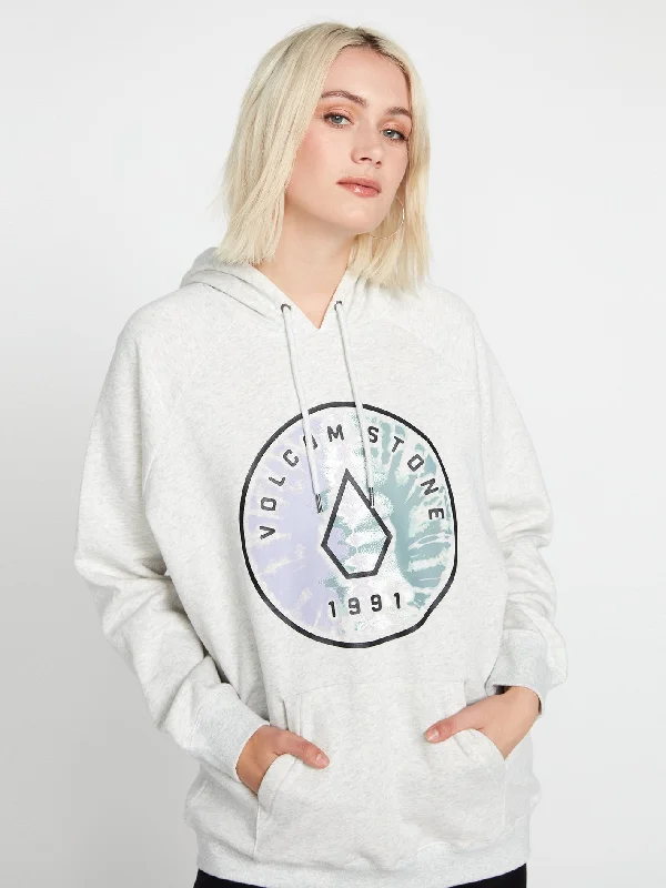 Truly Stoked Boyfriend Hoodie - Light Grey Hoodie with Button Classic Timeless