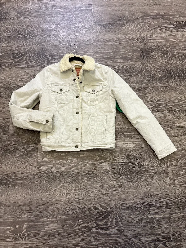 Levi Strauss Denim Teddy Lined Jacket - XS Welt Pockets Slit Pockets Flap Pockets