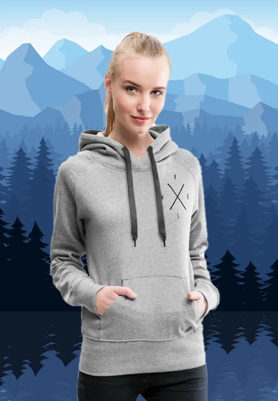 Women’s Premium Unreel compass Hoodie Zip Hoodie Drawstring Kangaroo Pocket