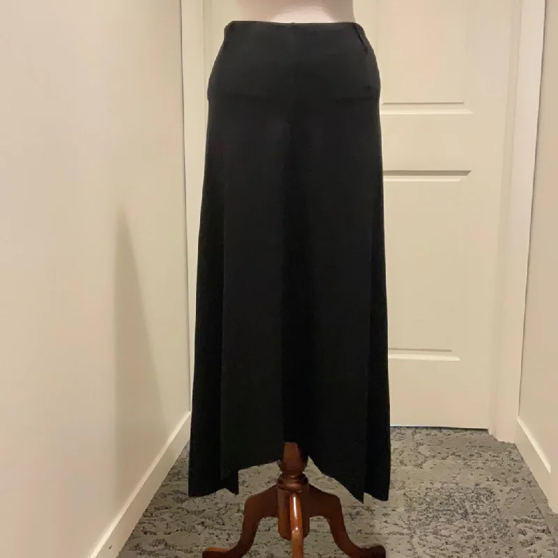 Lysse Black Riley Maxi Ponte Skirt asymmetrical skirt cut