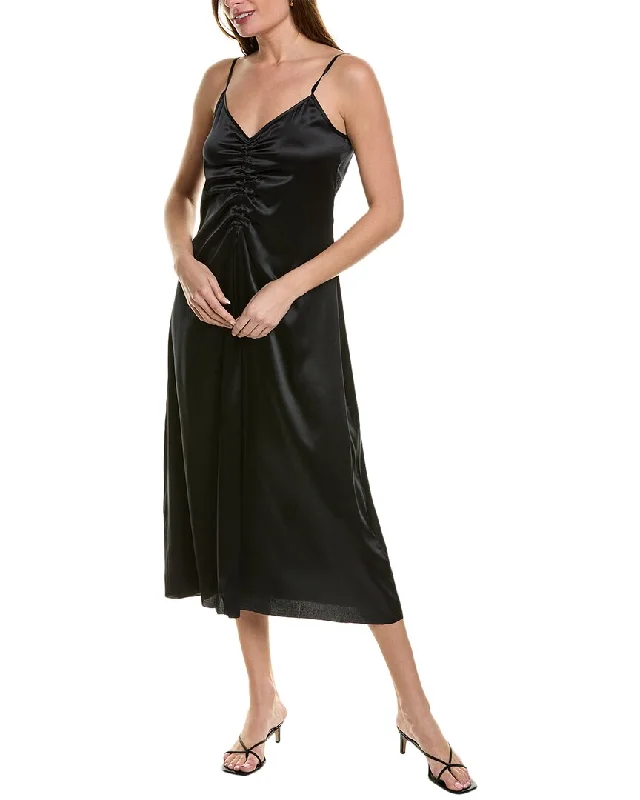 Go> By Gosilk Go Down In Front Silk Dress