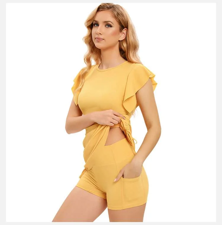 OUTDOOR QUICK DRYING HIGH ELASTIC DRAWSTRING CONJOINED SPORTS SKIRT  SLEEVE GOLF BADMINTON TENNIS SKIRT high waist skirt