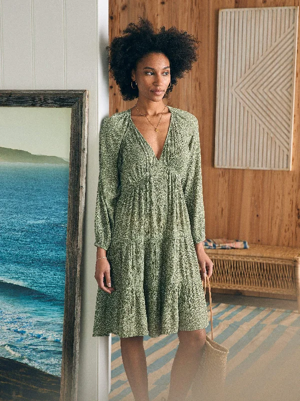 Sirene Dress - Green Riverton Ditsy Floral Tunics Long Elegant