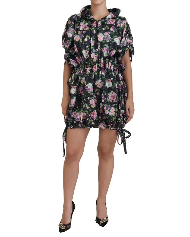 Dolce & Gabbana  Floral Print Hooded Dress
