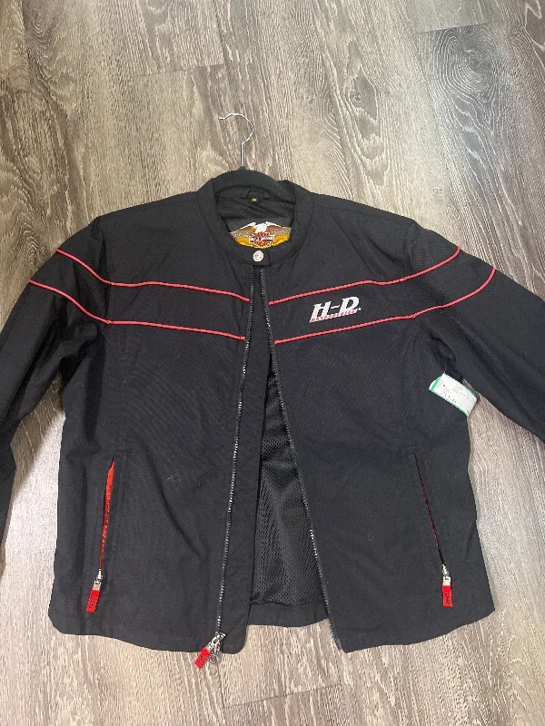 Harley Davidson Nylon Bomber Zip Jacket (Size Large) Herringbone Jacket Checkered Jacket Solid Jacket