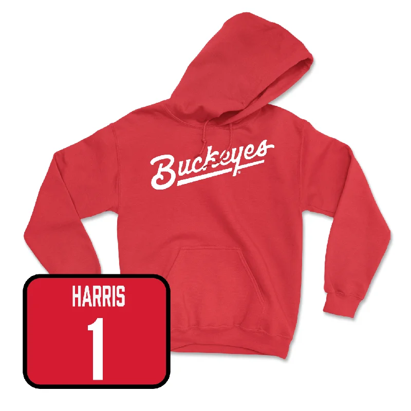 Red Women's Basketball Script Hoodie - Madison Greene Hoodie with Full-Zip Functional Layering Red Women's Basketball Script Hoodie - Madison Greene Hoodie with Full-Zip Functional Layering
