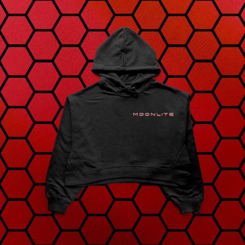Rainbow Warp Cropped Hoodie Hoodie Sweatshirt Pullover