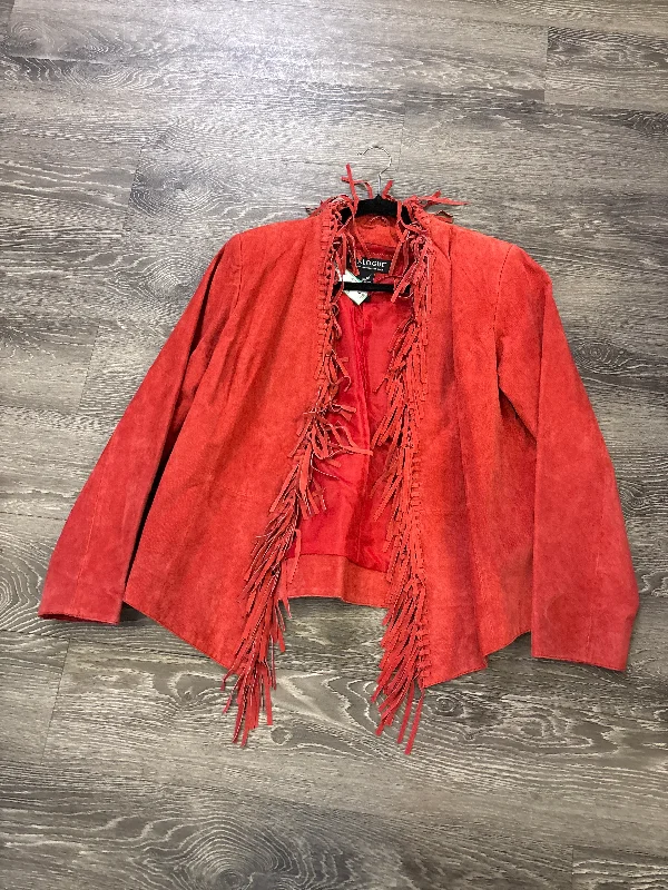 Dialogue Suede Fringe Jacket - medium Knit Jacket Woven Jacket Fleece Jacket