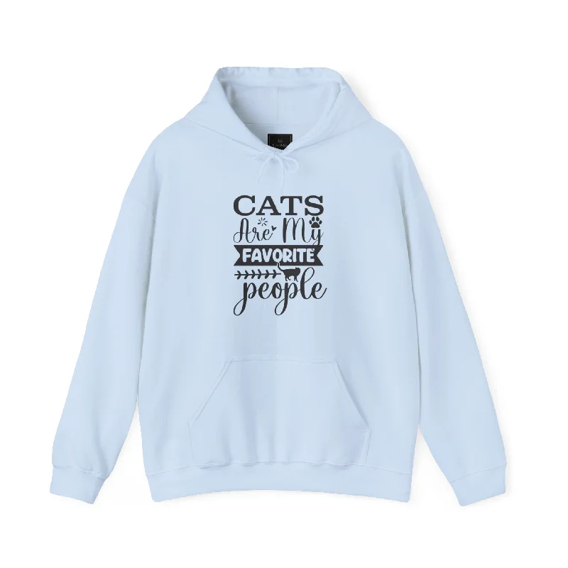 Cats Are My Favorite People Hooded Sweatshirt Hoodie with Ribbed Cuffs Snug Fit Comfort Cats Are My Favorite People Hooded Sweatshirt Hoodie with Ribbed Cuffs Snug Fit Comfort