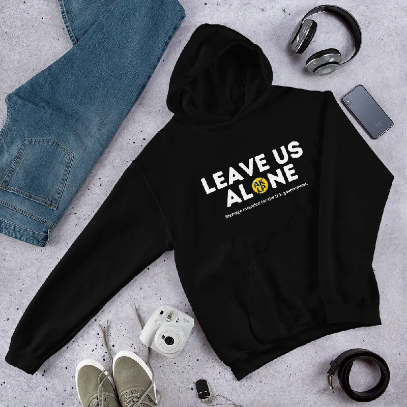 Leave Us Alone Alaska LP Unisex Hoodie Hoodie with Distressed Vintage Worn