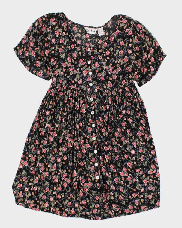 Vintage 90s Pioko Floral Baby Doll Dress - L