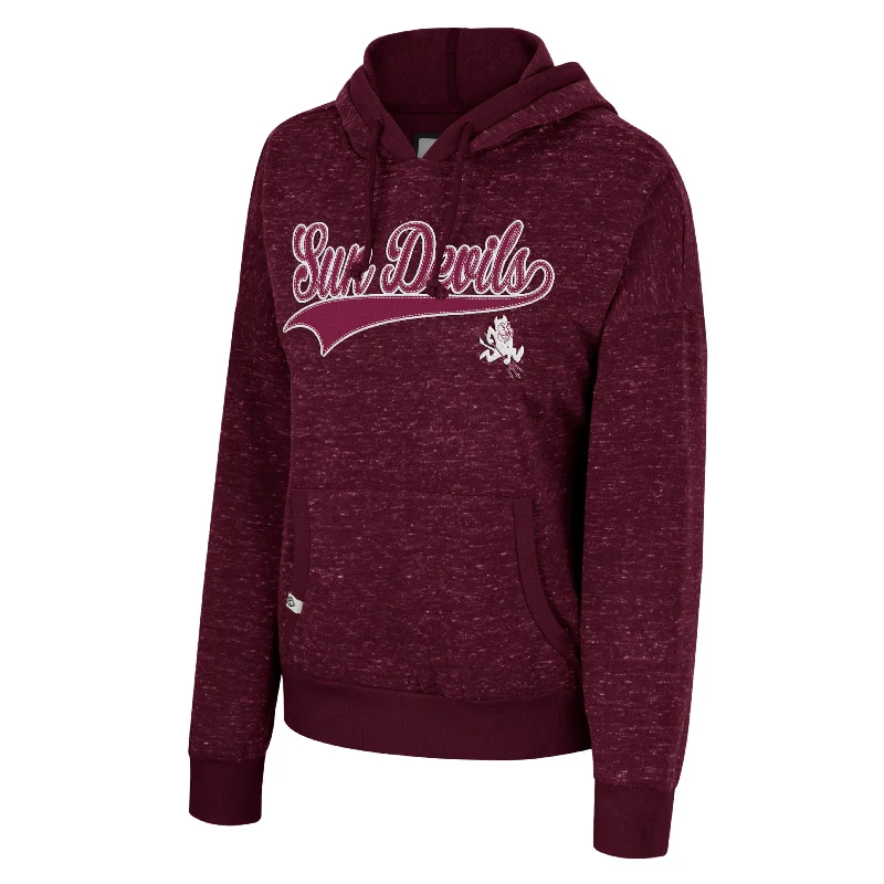 ASU NTC Ladies Hoodie MRN Hoodie with Exposed Zipper Edgy Industrial