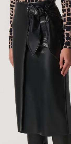 Joseph Ribkoff Faux Leather Skirt satin skirt smooth
