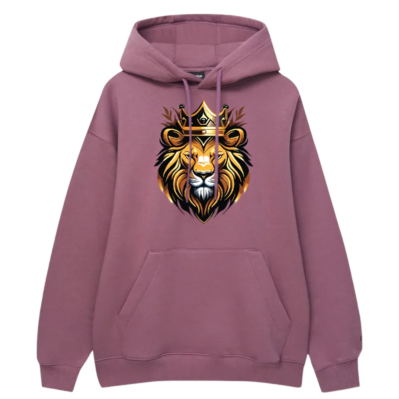 Golden Lion Hoodie Hoodie with Applique Textured Unique