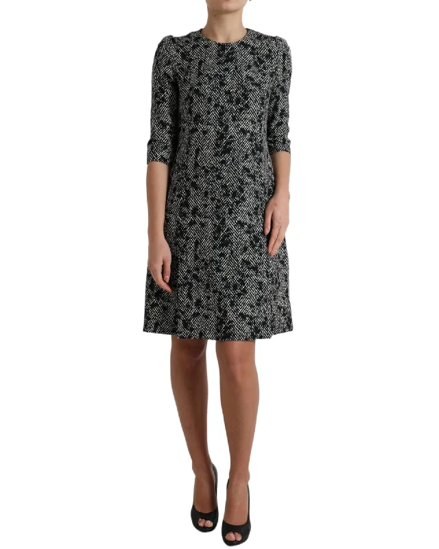 Dolce & Gabbana  Floral Print Dress - Black & White