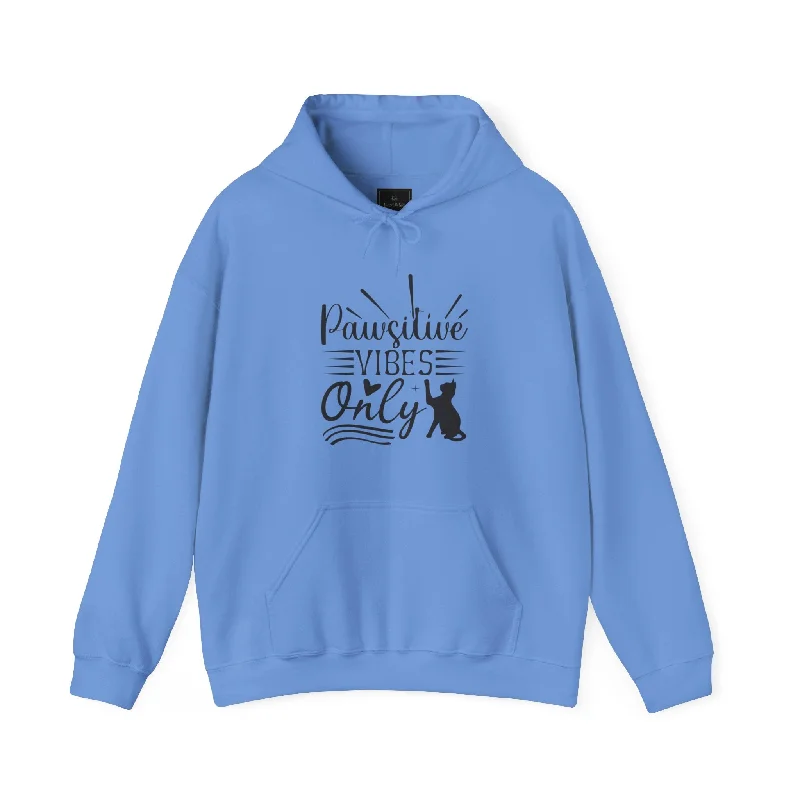 Pawsitive Vibes Hooded Sweatshirt Hoodie with Drawcord Adjustable Secure