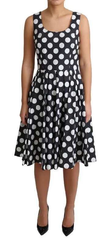 Dolce & Gabbana Polka Dot Sleeveless A-Line Women's Dress
