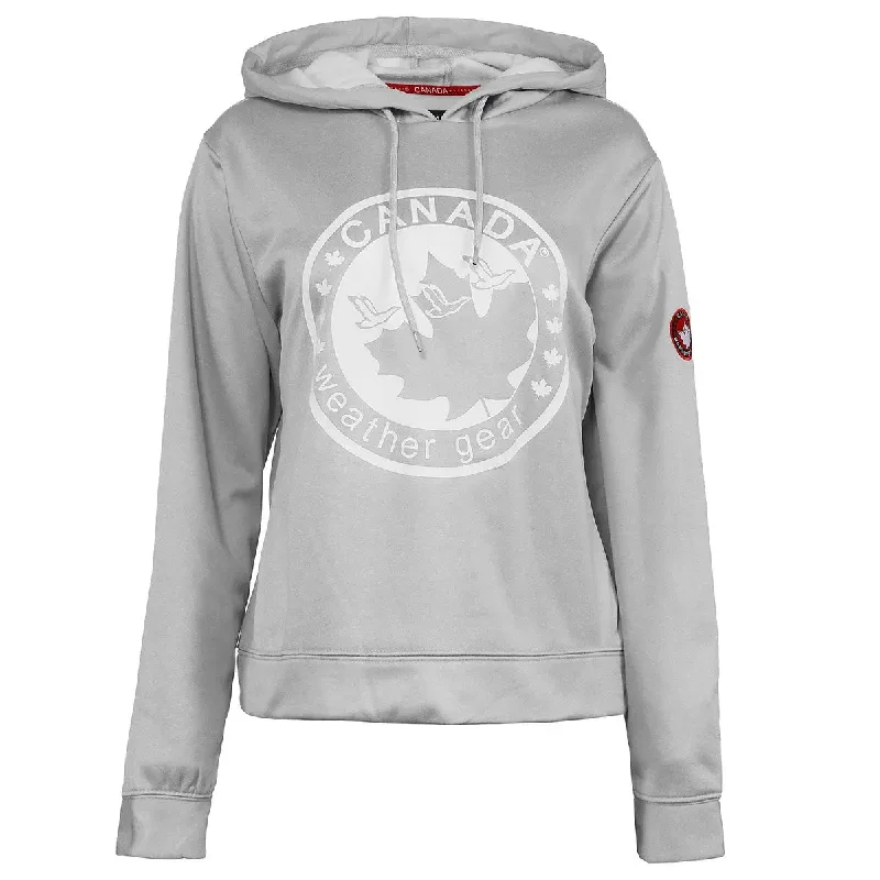 Canada Weather Gear Women's Fleece Sweatshirt by PROOZY Hoodie with Thumb Holes Functional Cozy Canada Weather Gear Women's Fleece Sweatshirt by PROOZY Hoodie with Thumb Holes Functional Cozy