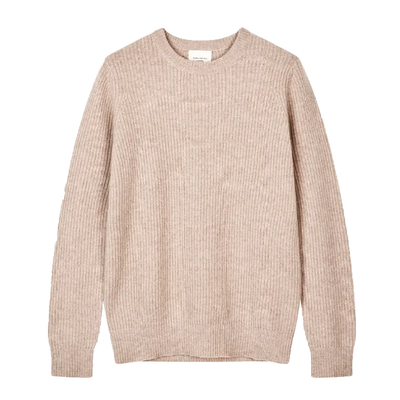 Original Fisherman Sweater, Sand Hooded Caped Shawl Collar