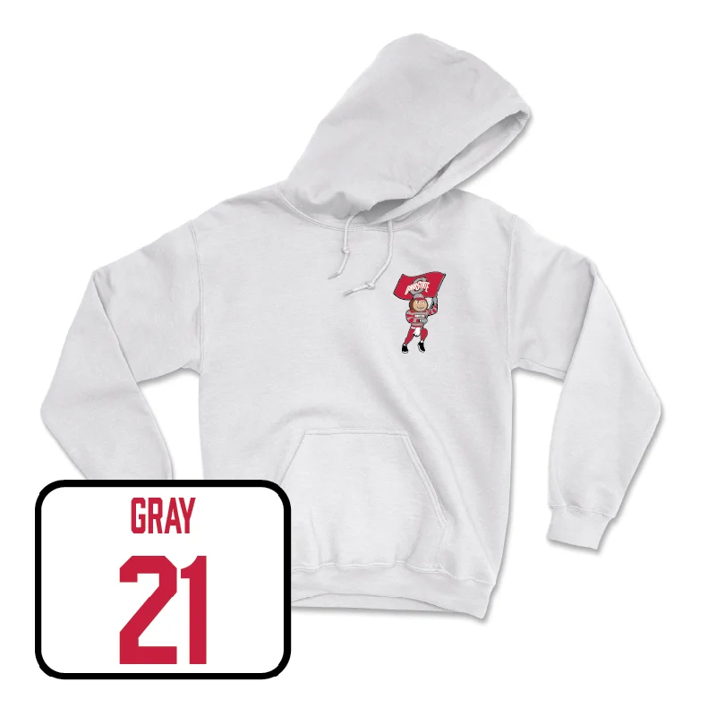 Women's Basketball White Brutus Hoodie - Chance Gray Hoodie with Fur Luxurious Winter Women's Basketball White Brutus Hoodie - Chance Gray Hoodie with Fur Luxurious Winter