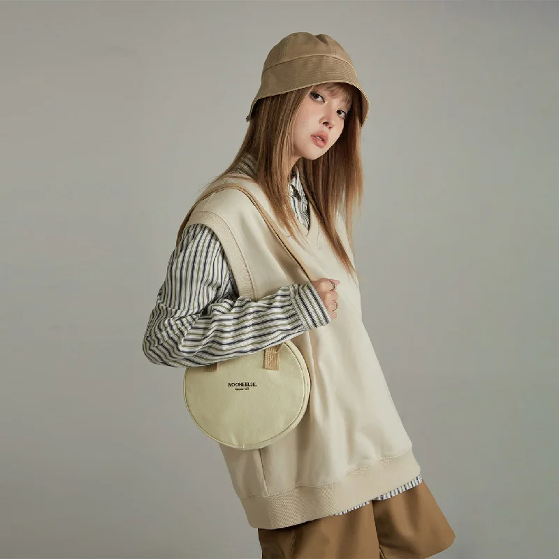 Simple V-Neck Sweater Vest Thin Thick Dense