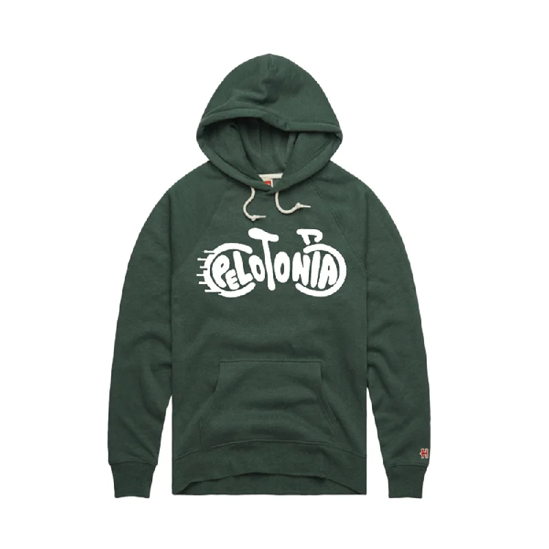 Pelotonia x Homage Bicycle Hoodie Hoodie with Belted Waist Structured Tailored
