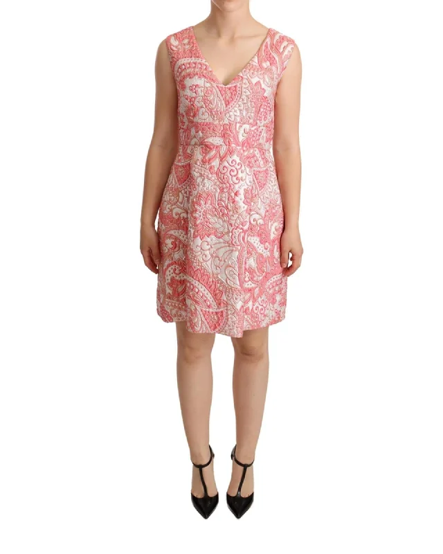 Dolce & Gabbana  Floral Brocade Dress - Pink
