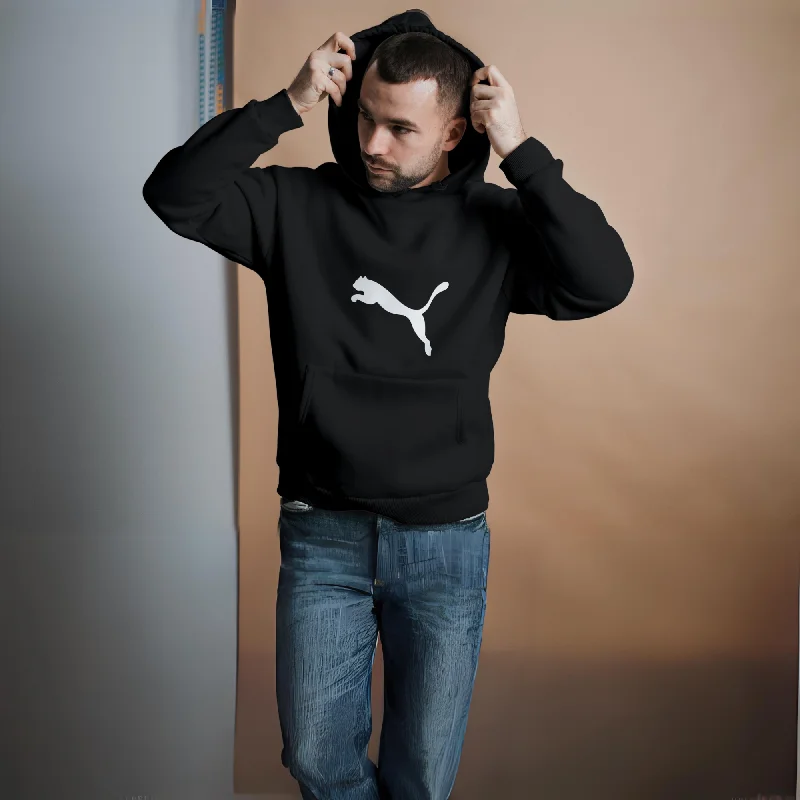 Leopard Hoodie Hoodie with Button Classic Timeless