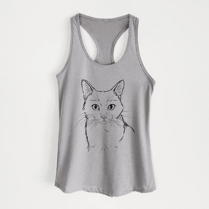 Maverick the Cat - Women's Racerback Tanktop rhinestone tank top