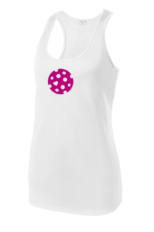 The Heart of Pickleball - Womens Performance Racerback Tank yoga tank top