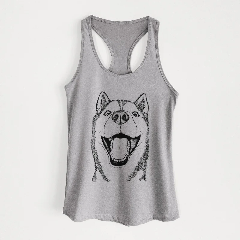 Little Country the Siberian Husky - Women's Racerback Tanktop gold tank top