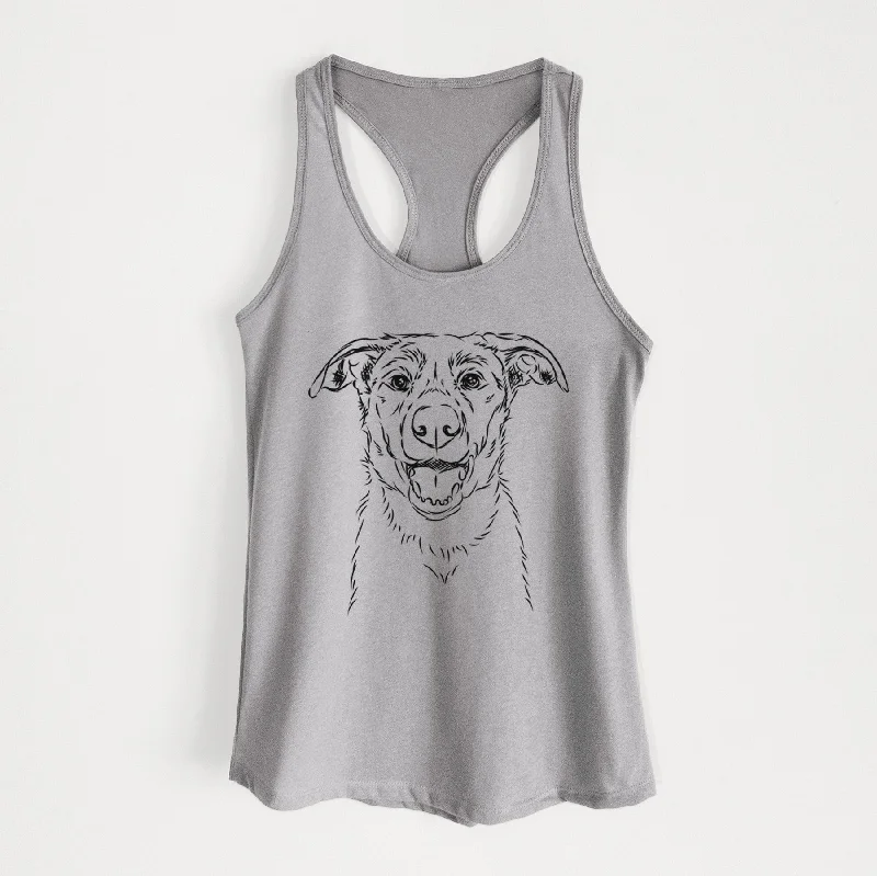 Noah the Border Collie - Women's Racerback Tanktop peekaboo tank top