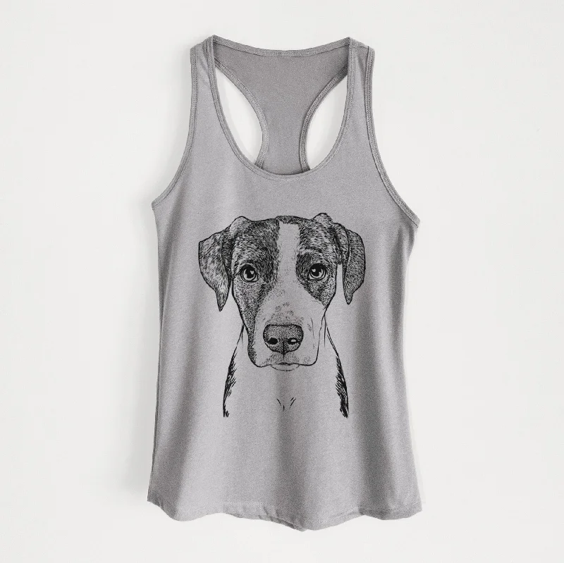 Milo the Mixed Breed - Women's Racerback Tanktop neon tank top