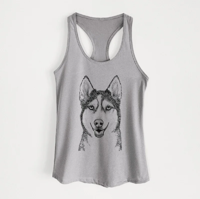 Kira the Siberian Husky - Women's Racerback Tanktop comfortable tank top